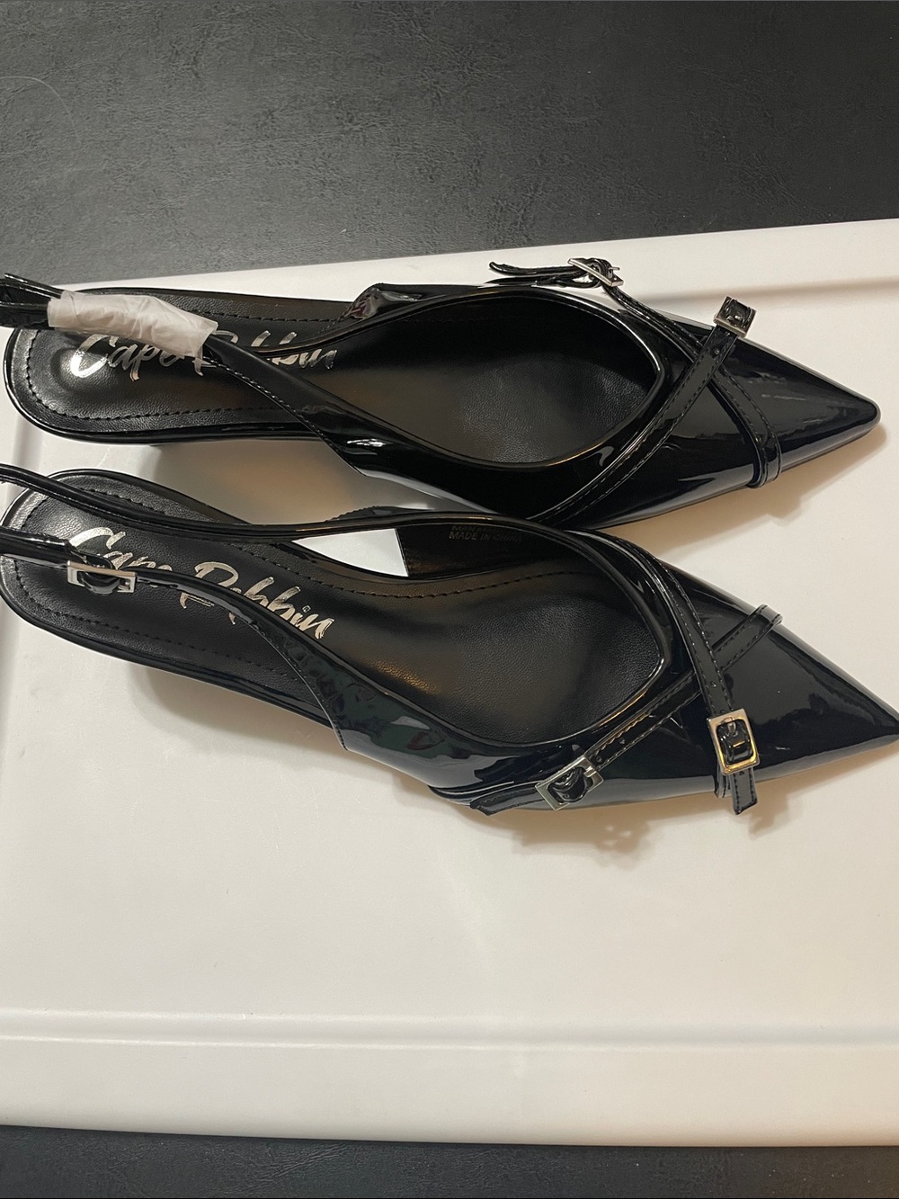 Cape Robbin Black Patent Pointed Rozella Heels NWT Sz. 7.5 very sleek & sexy